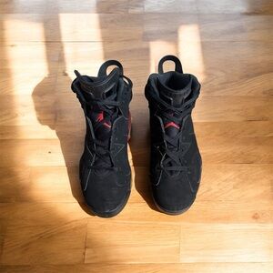 Jordan Black and Red Sneakers